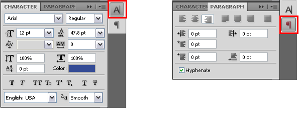 Photoshop Type Palette Photoshop Type Palette