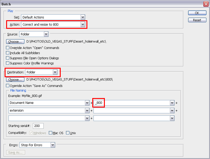 Batch Processing in Photoshop CS4 Batch Processing in Photoshop CS4