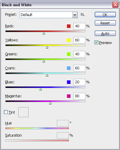 Black and White in Photoshop