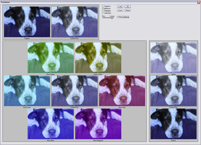 Variations in Photoshop