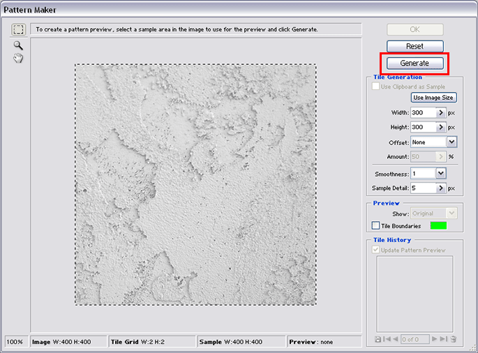 Pattern Maker Dialog Box Pattern Maker Dialog Box